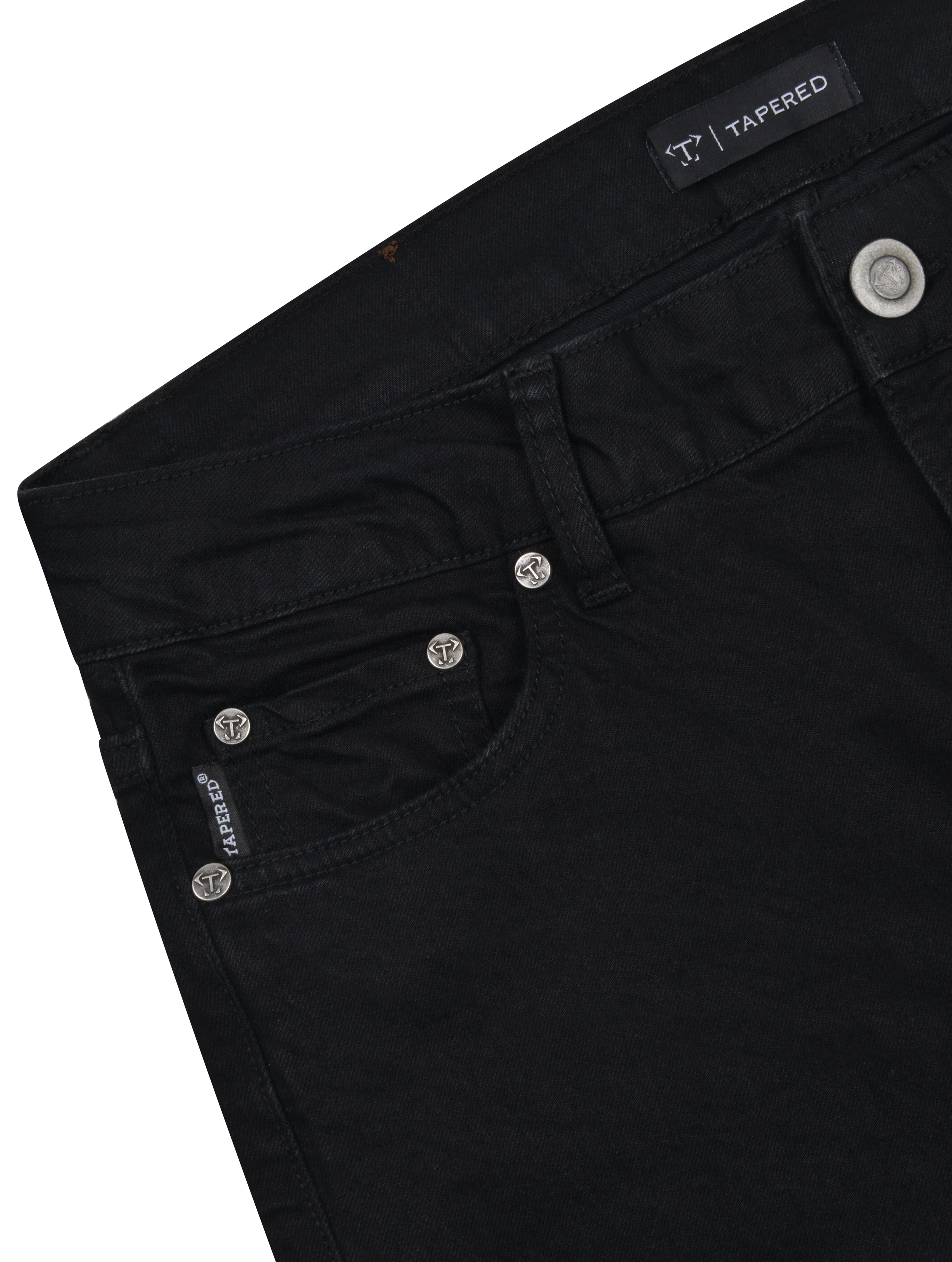 Black Tapered Fit Jeans - Image 5