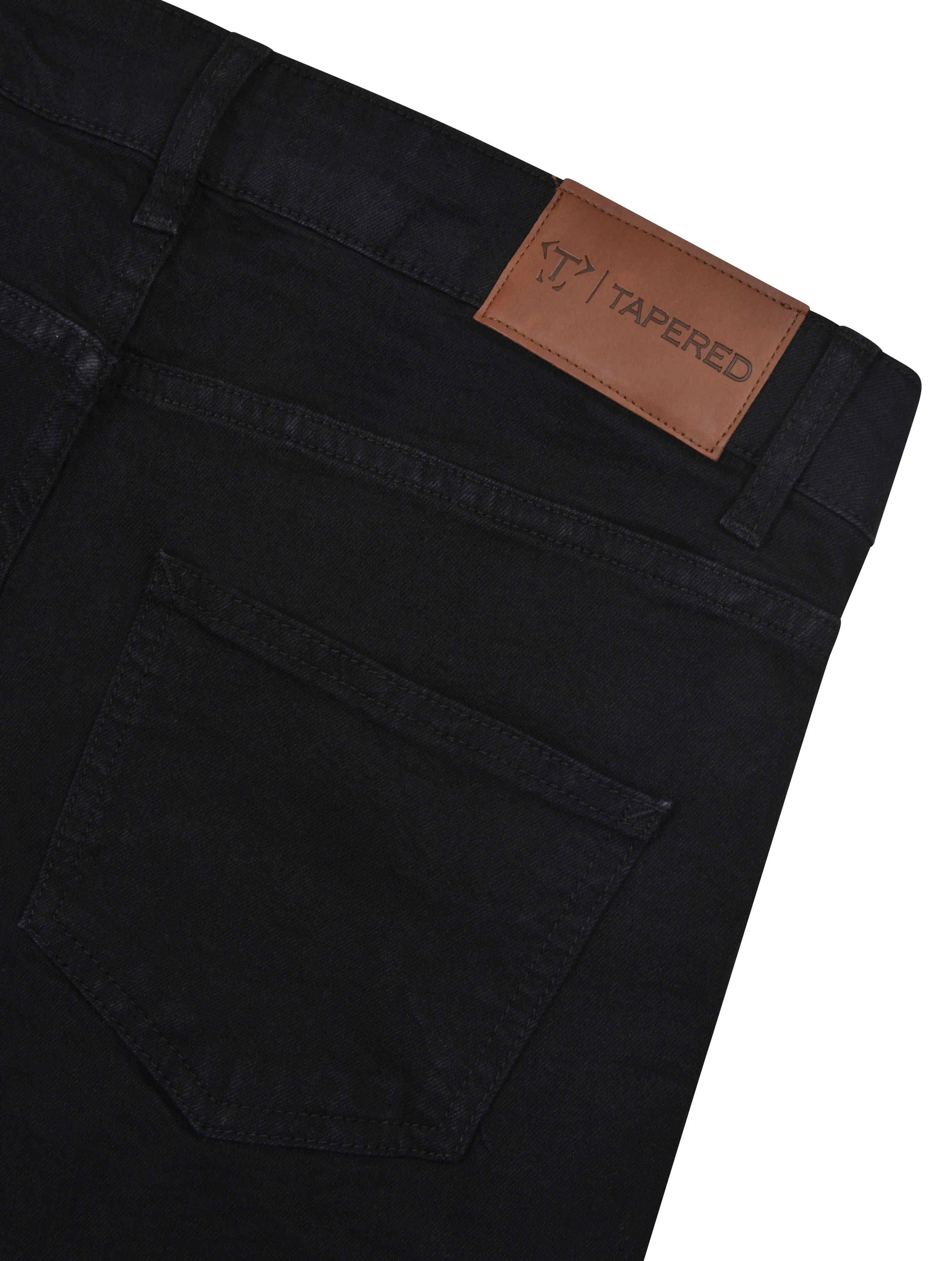 Black Tapered Fit Jeans - Image 6