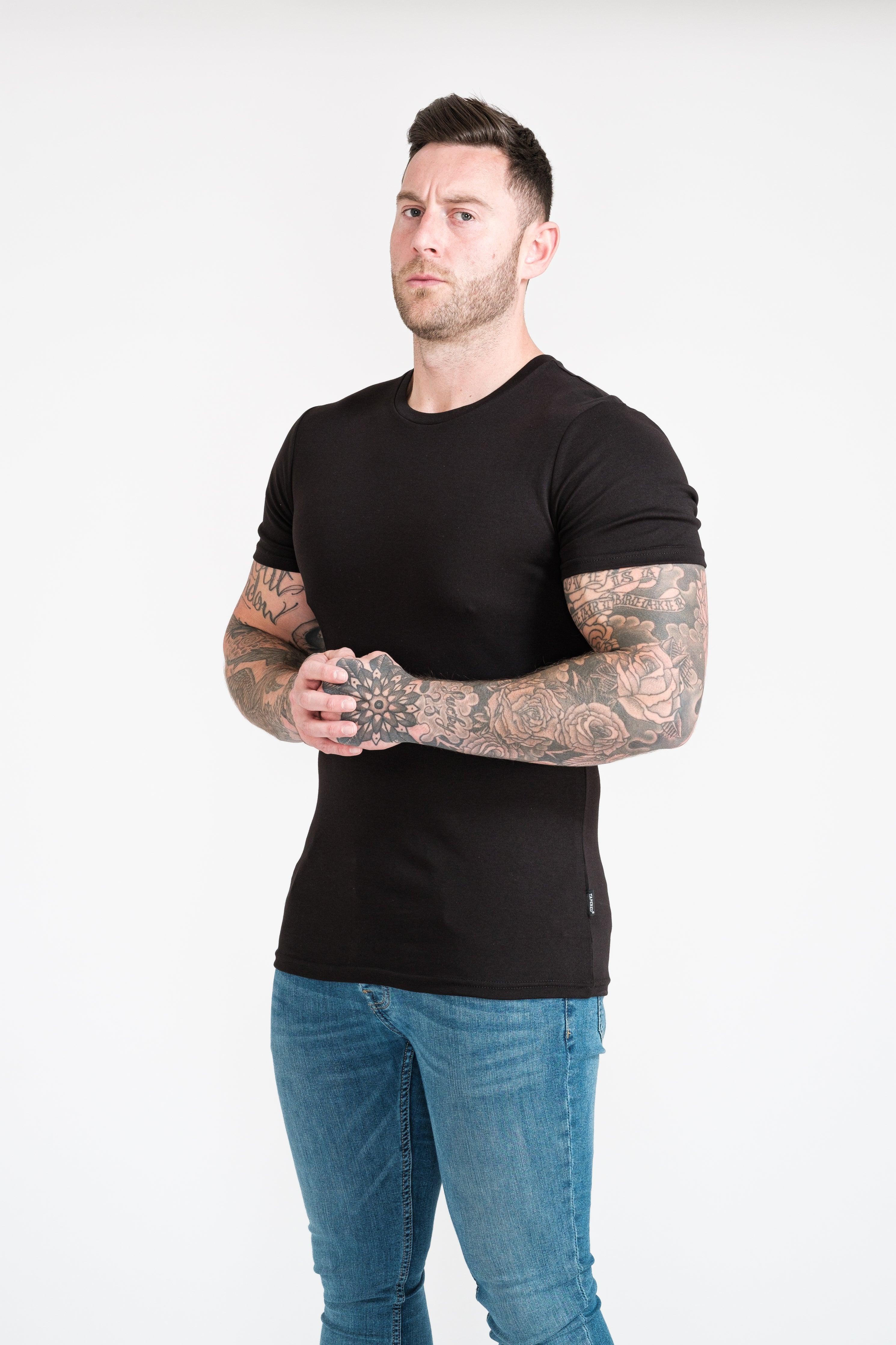 Black Tapered Fit T-Shirt - Image 10