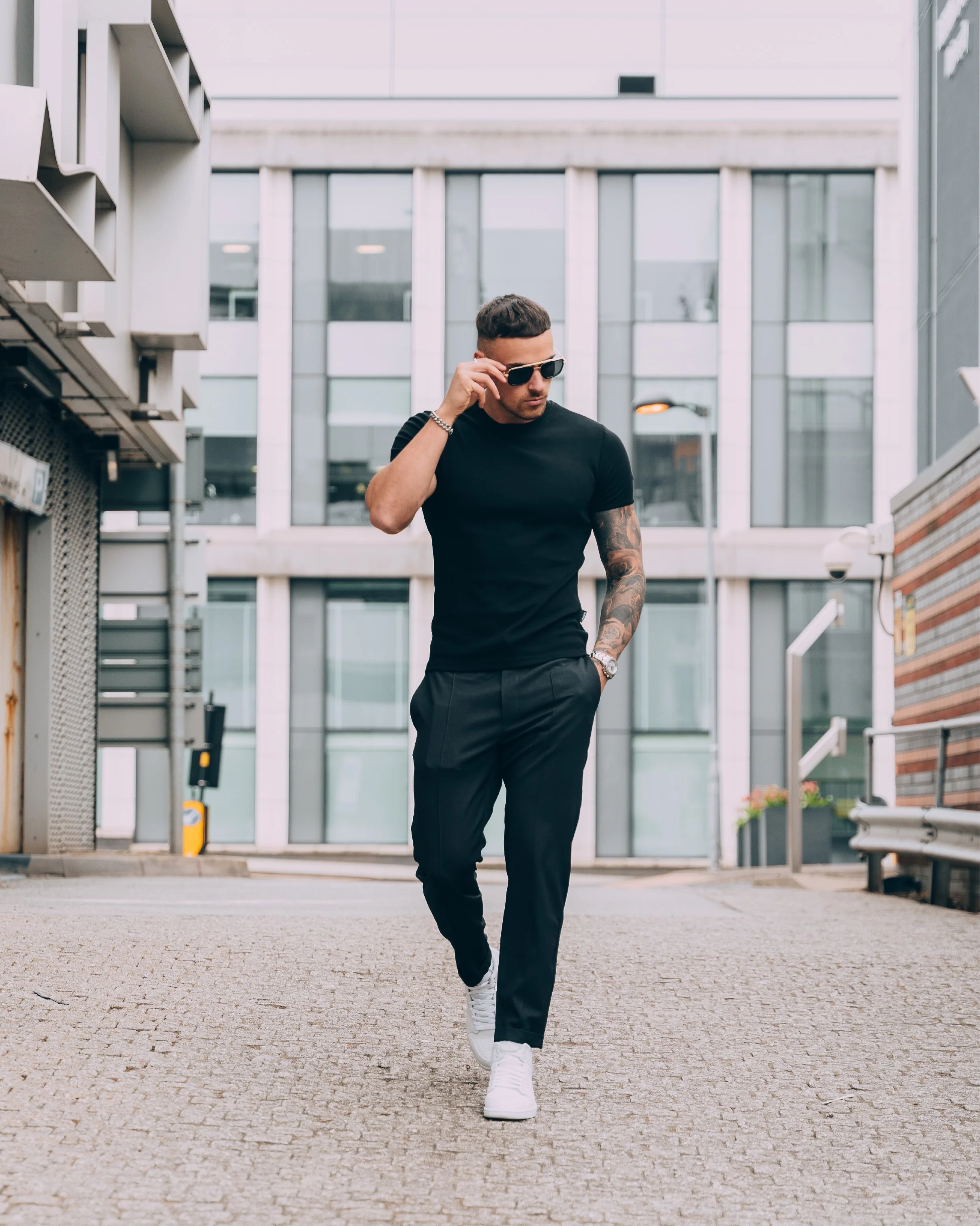 Black Tapered Fit T-Shirt - Image 11