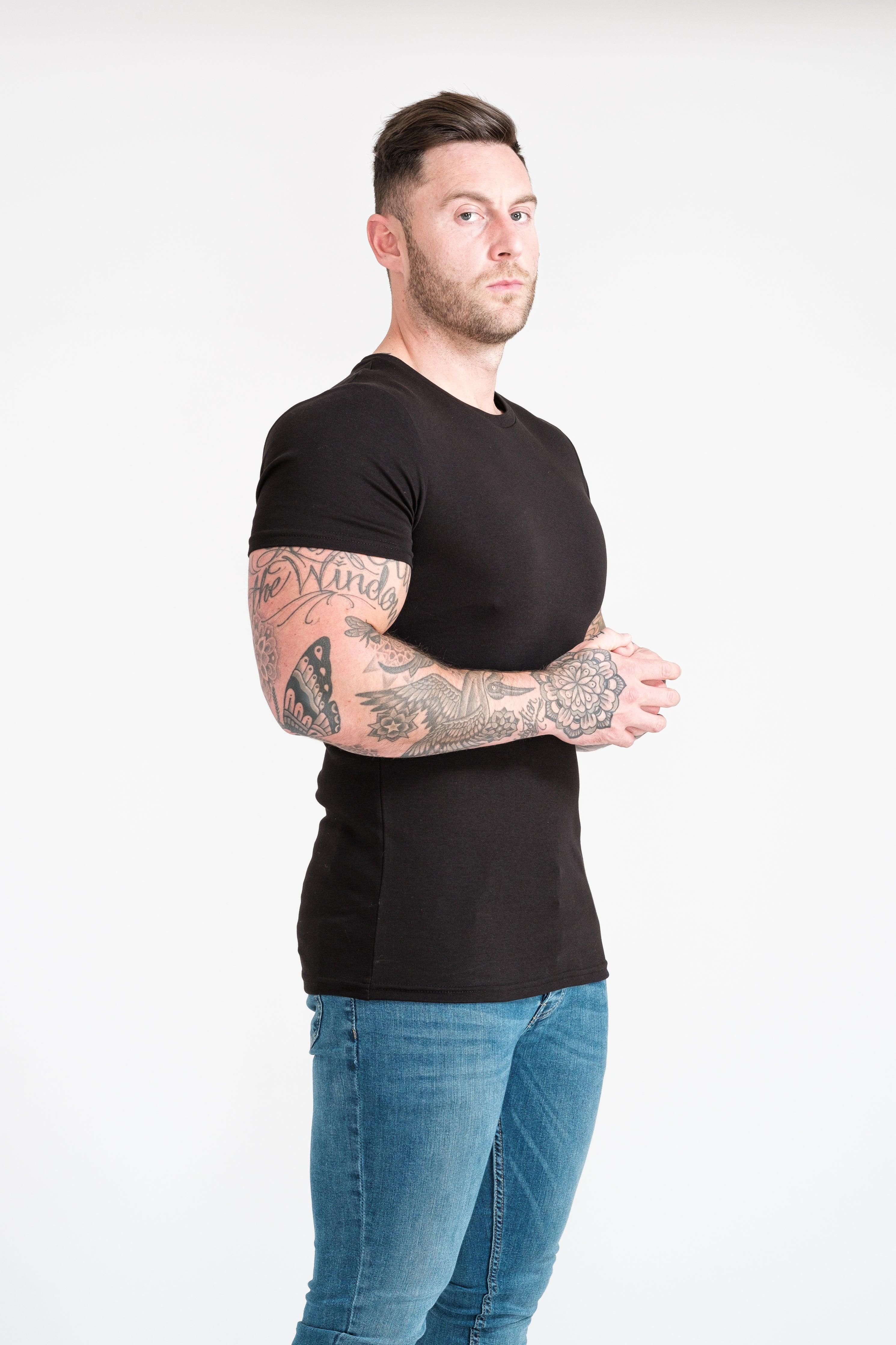 Black Tapered Fit T-Shirt - Image 12