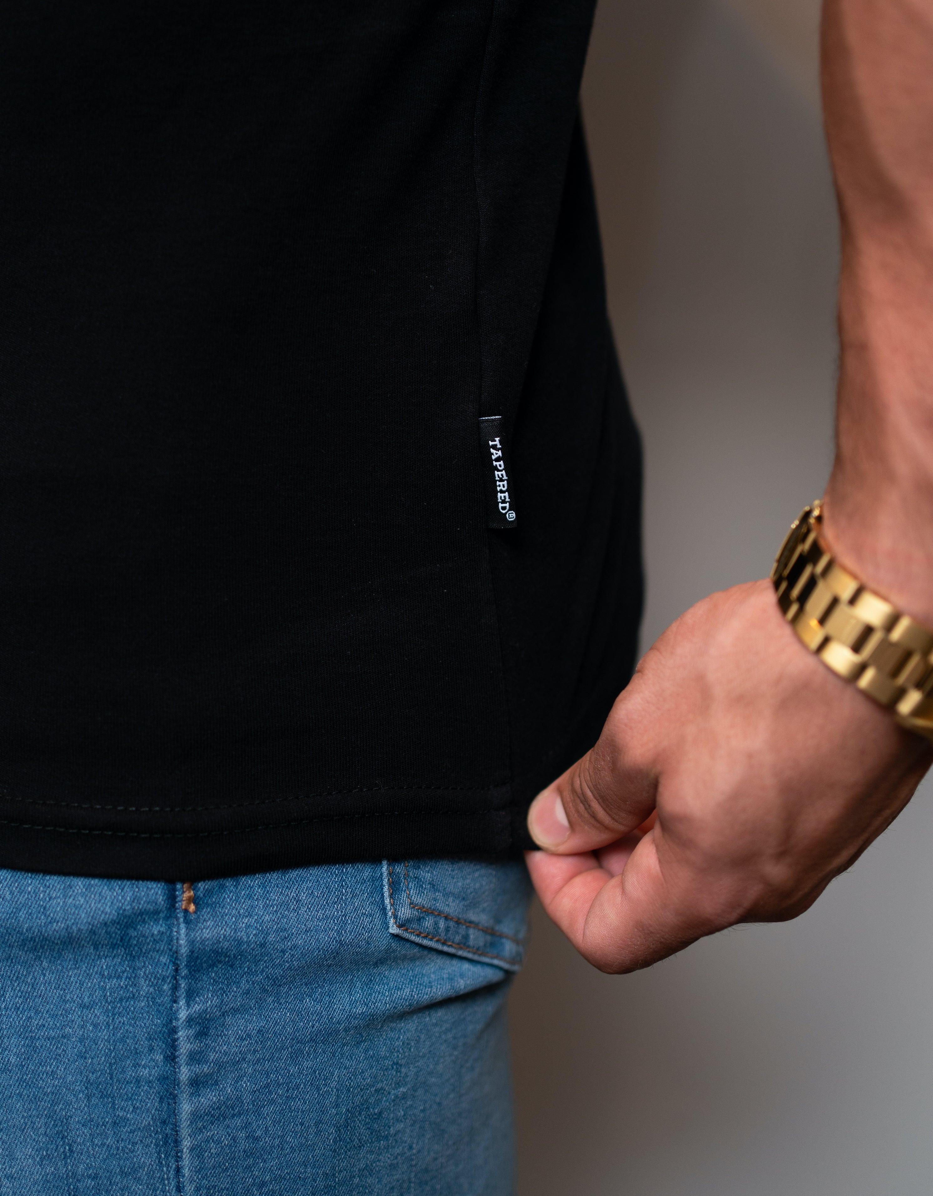 Black Tapered Fit T-Shirt - Image 16