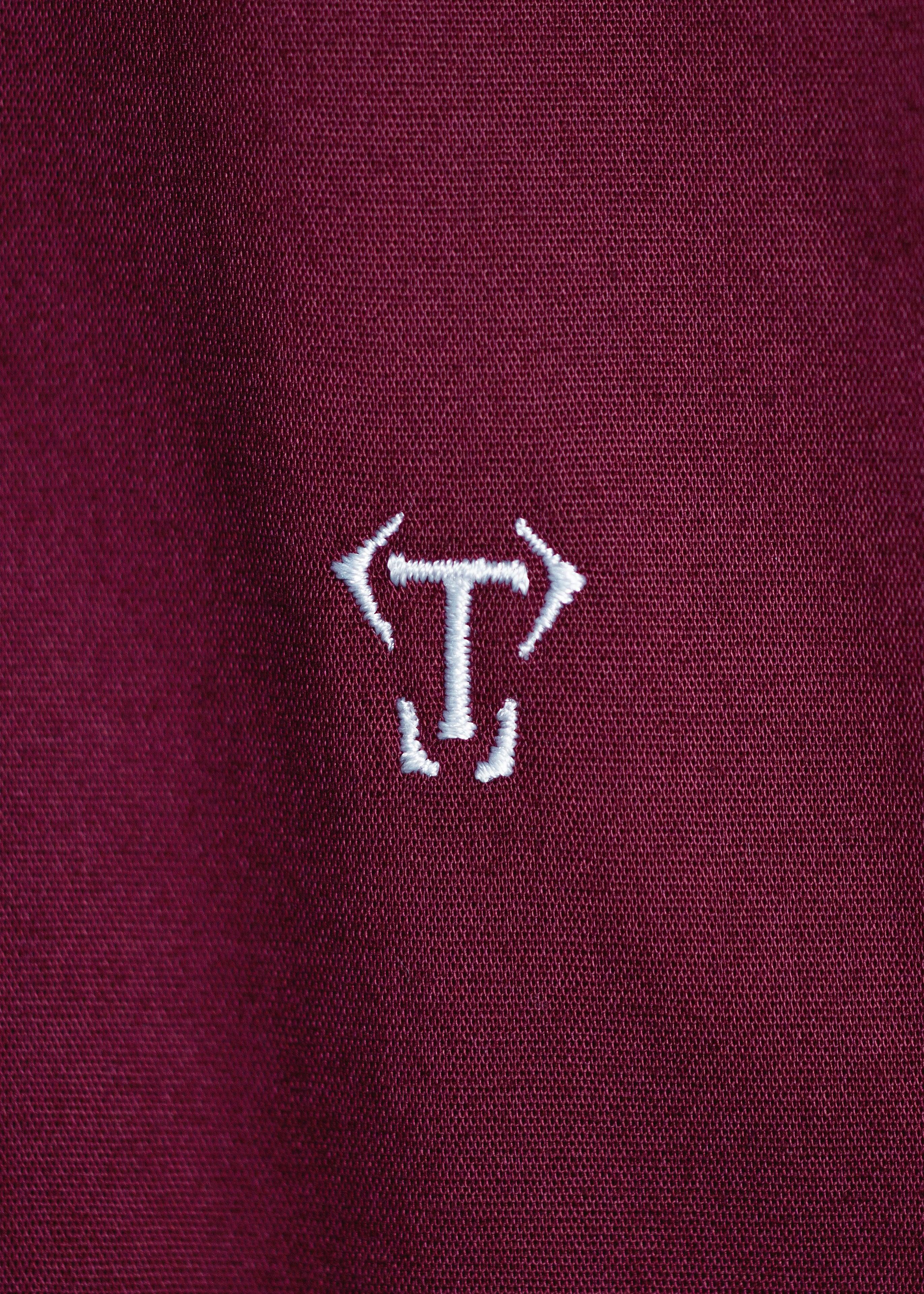Burgundy Tapered Fit Shirt - Image 7