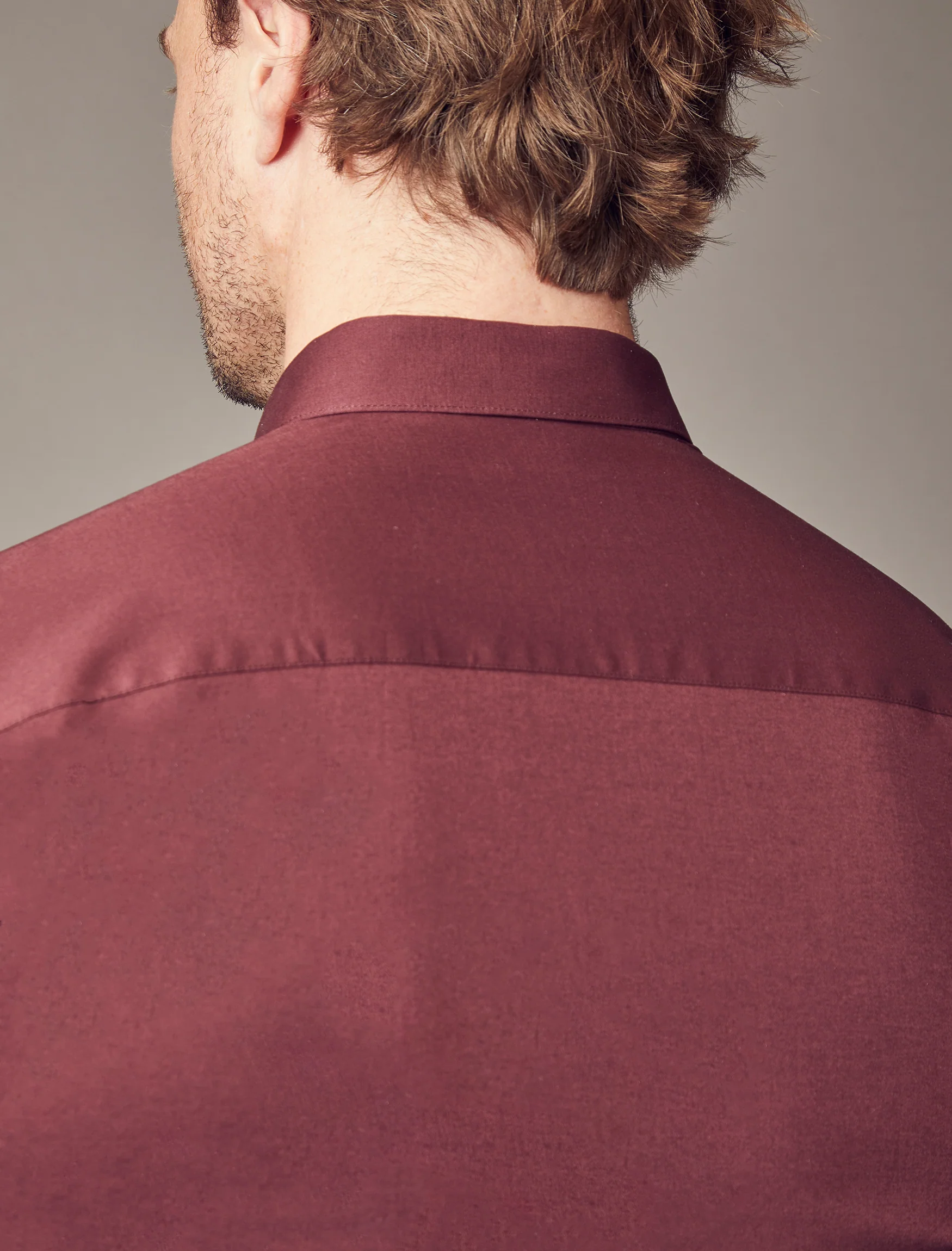 Burgundy Tapered Fit Shirt - Image 6