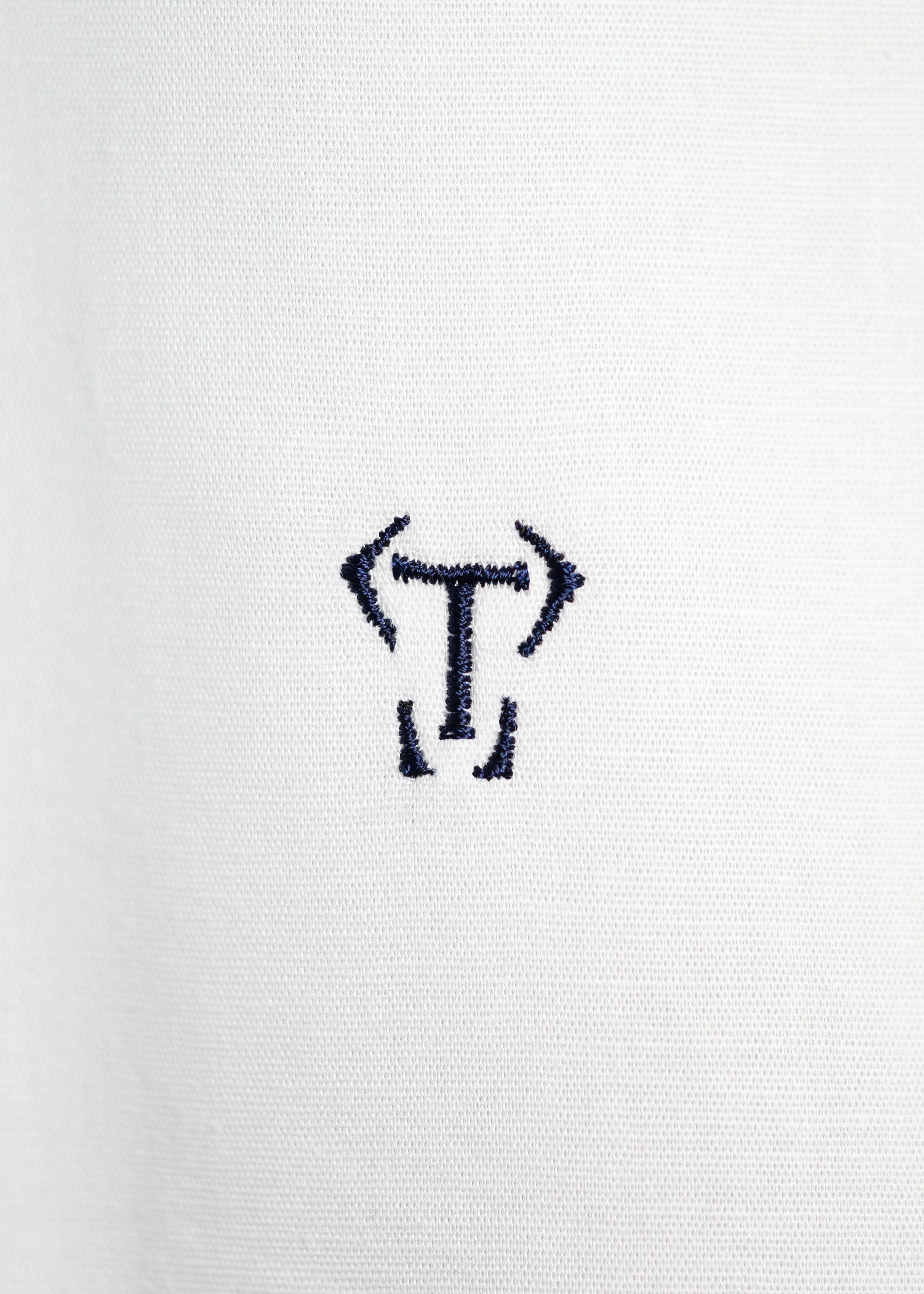 Grandad Collar White Tapered Fit Shirt - Image 10