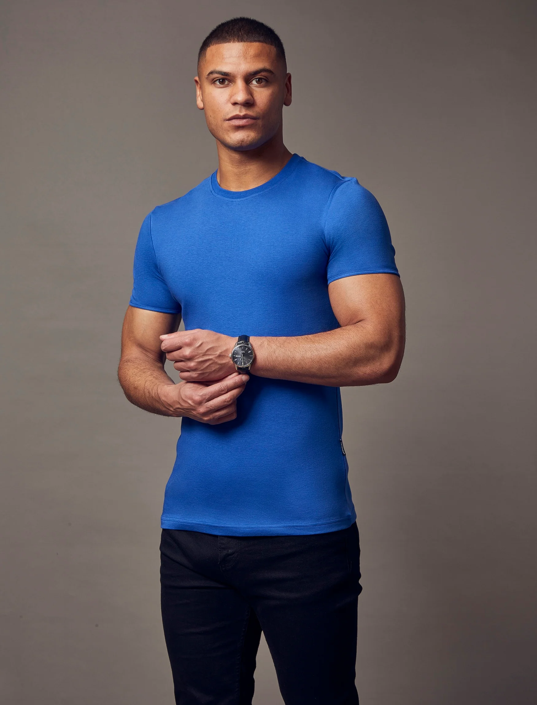 Indigo Blue Tapered Fit T-Shirt - Image 5