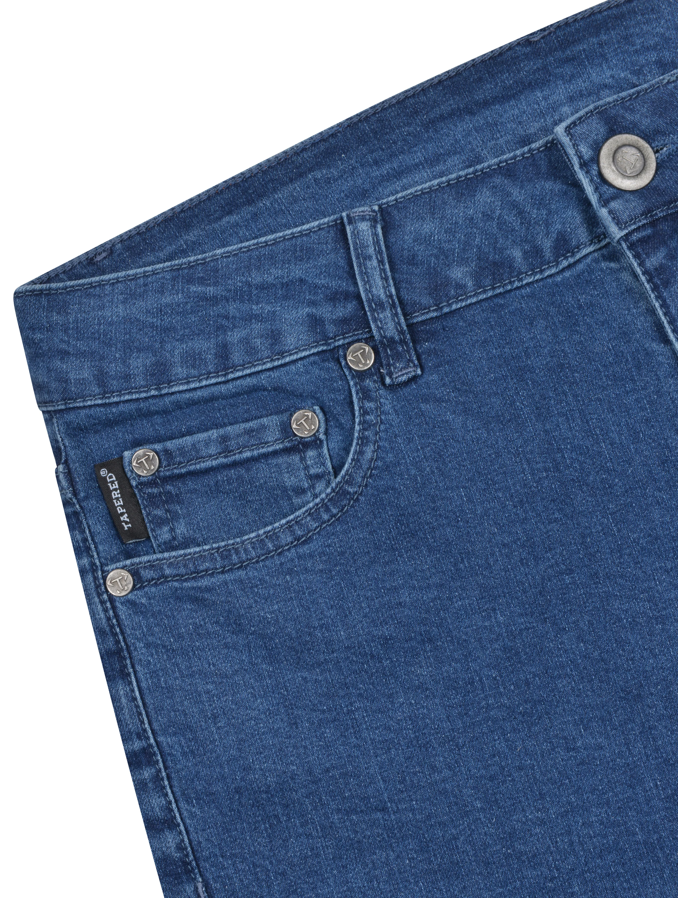 Mid Wash Tapered Fit Jeans - Image 5