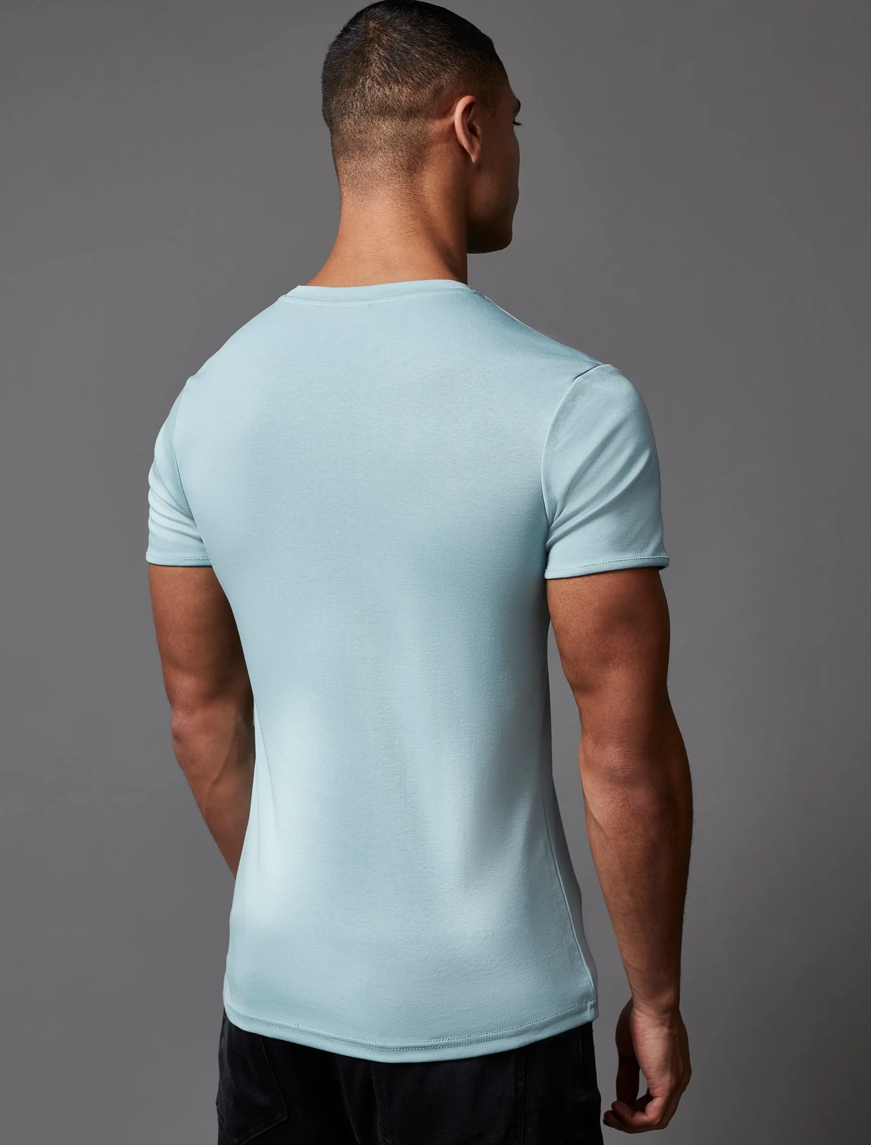 Mint Green Tapered Fit T-Shirt - Image 4
