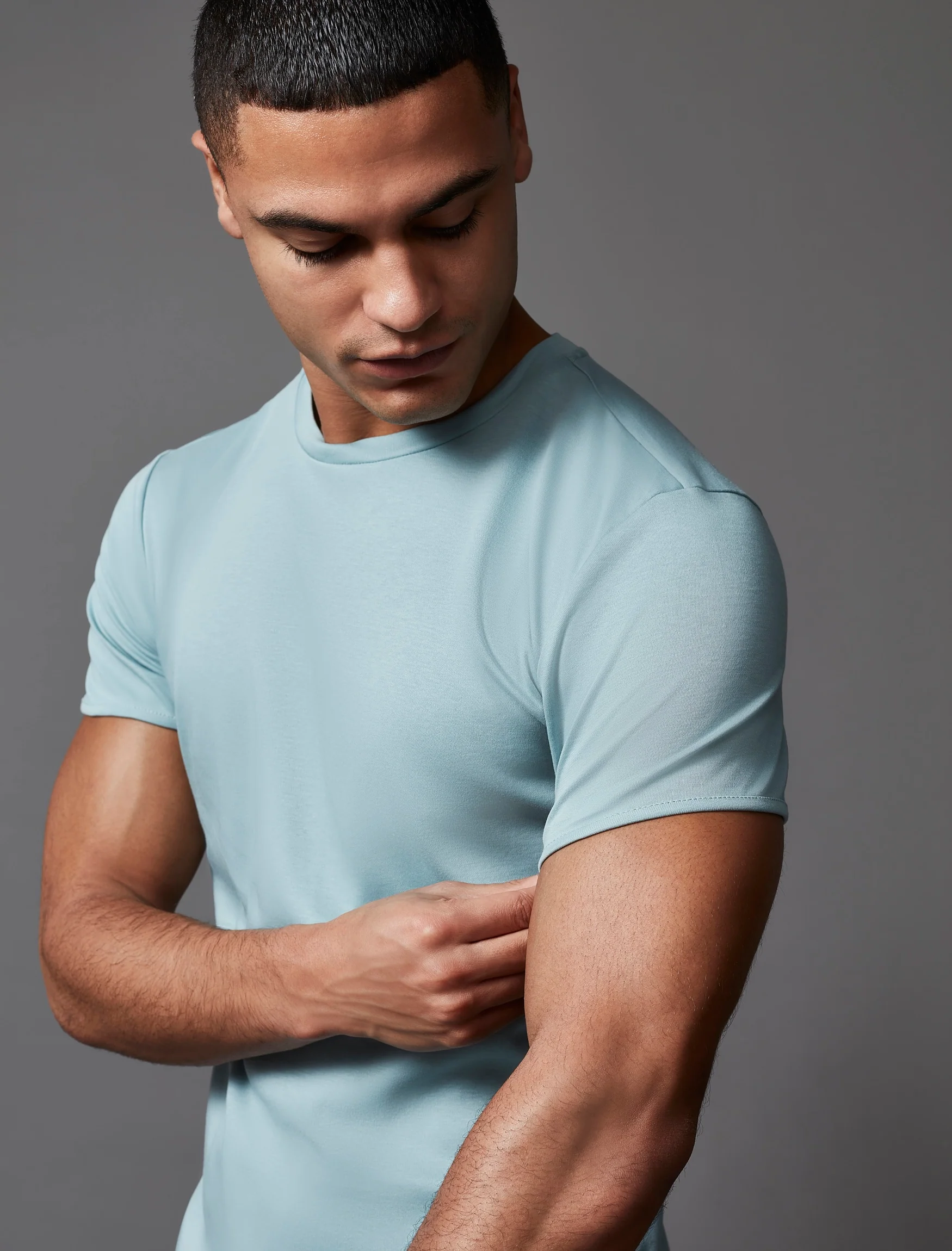 Mint Green Tapered Fit T-Shirt - Image 8