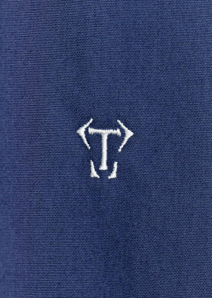 Navy Short Sleeve Tapered Fit Shirt - Image 9