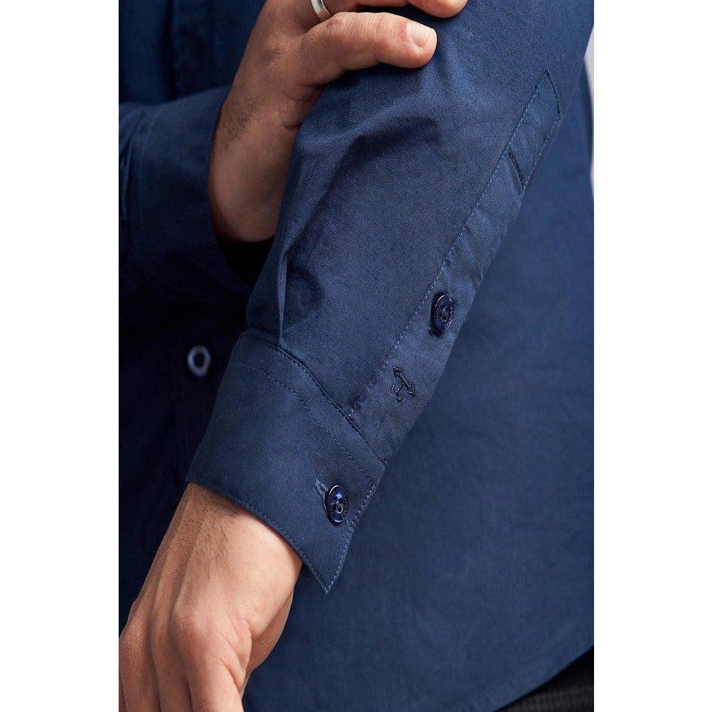 Navy Tapered Fit Shirt - Image 7