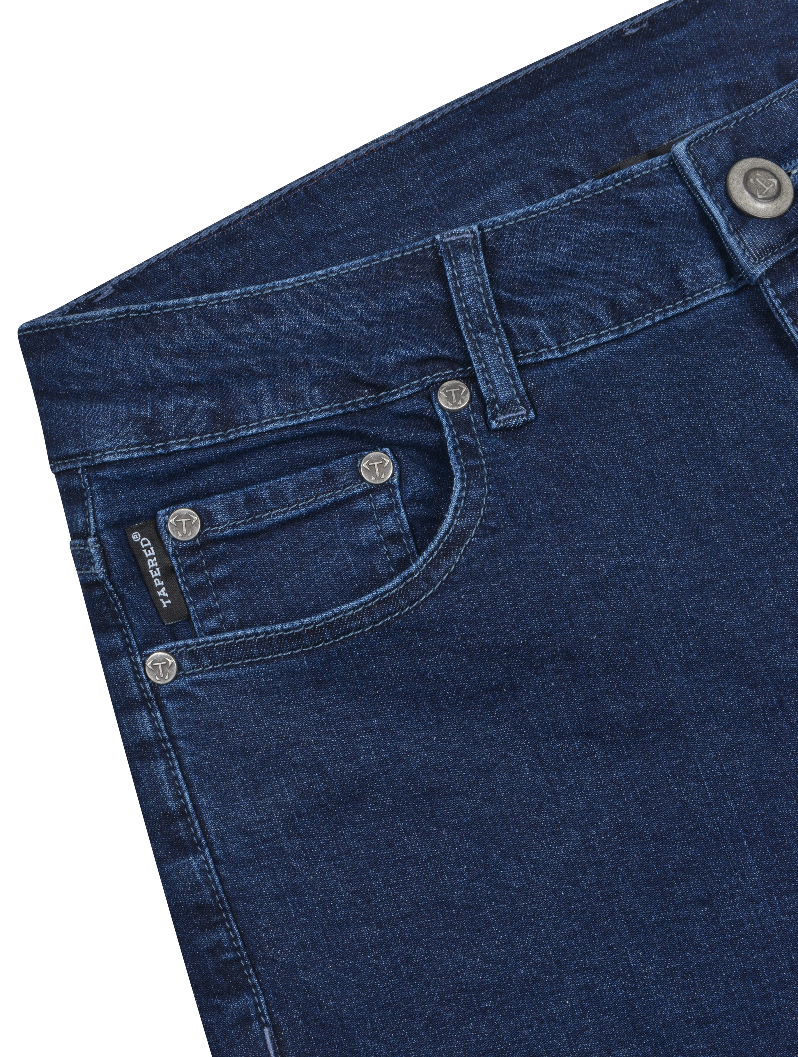 Navy Tapered Fit Jeans - Image 6