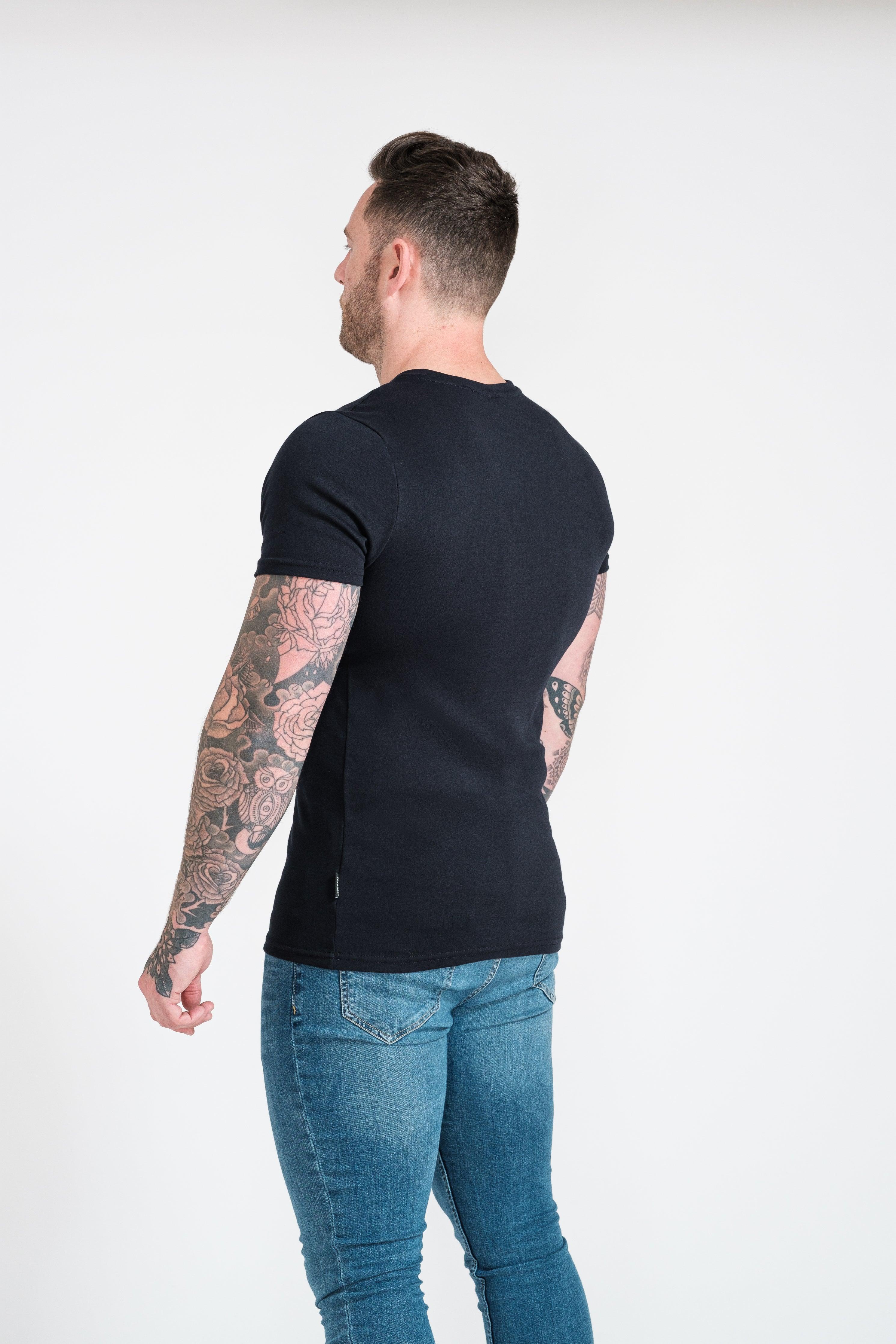 Navy Tapered Fit T-Shirt - Image 10