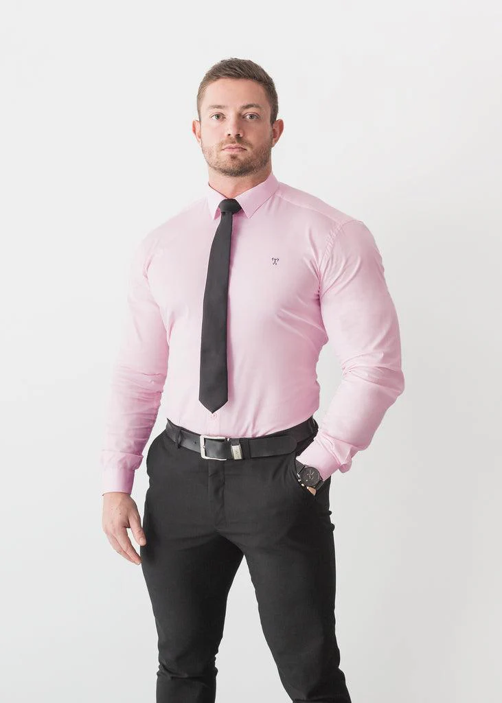 Pink Tapered Fit Bodybuilder Shirt - Image 10