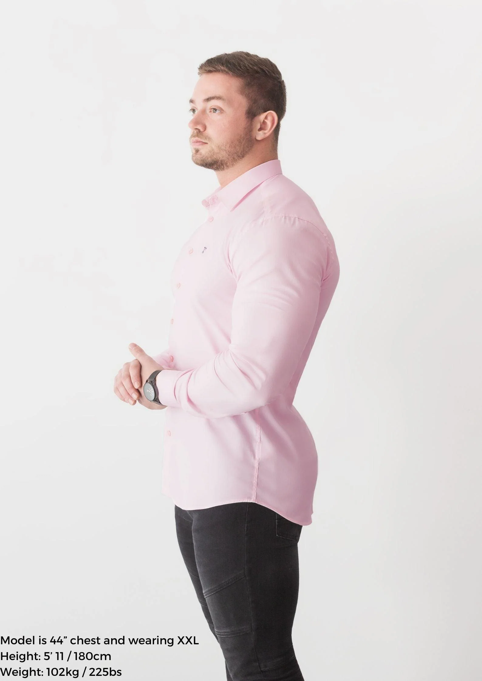 Pink Tapered Fit Bodybuilder Shirt - Image 6