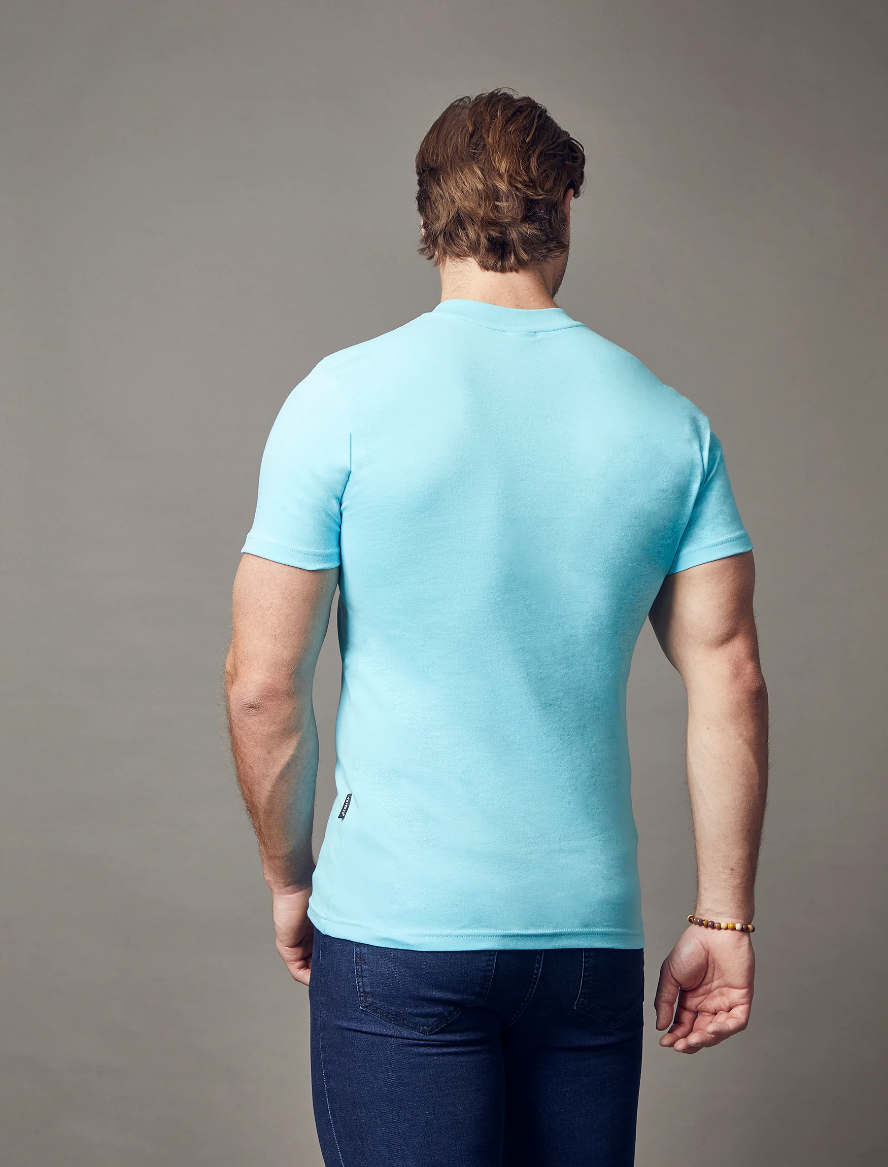Turquoise Tapered Fit T-Shirt - Image 3