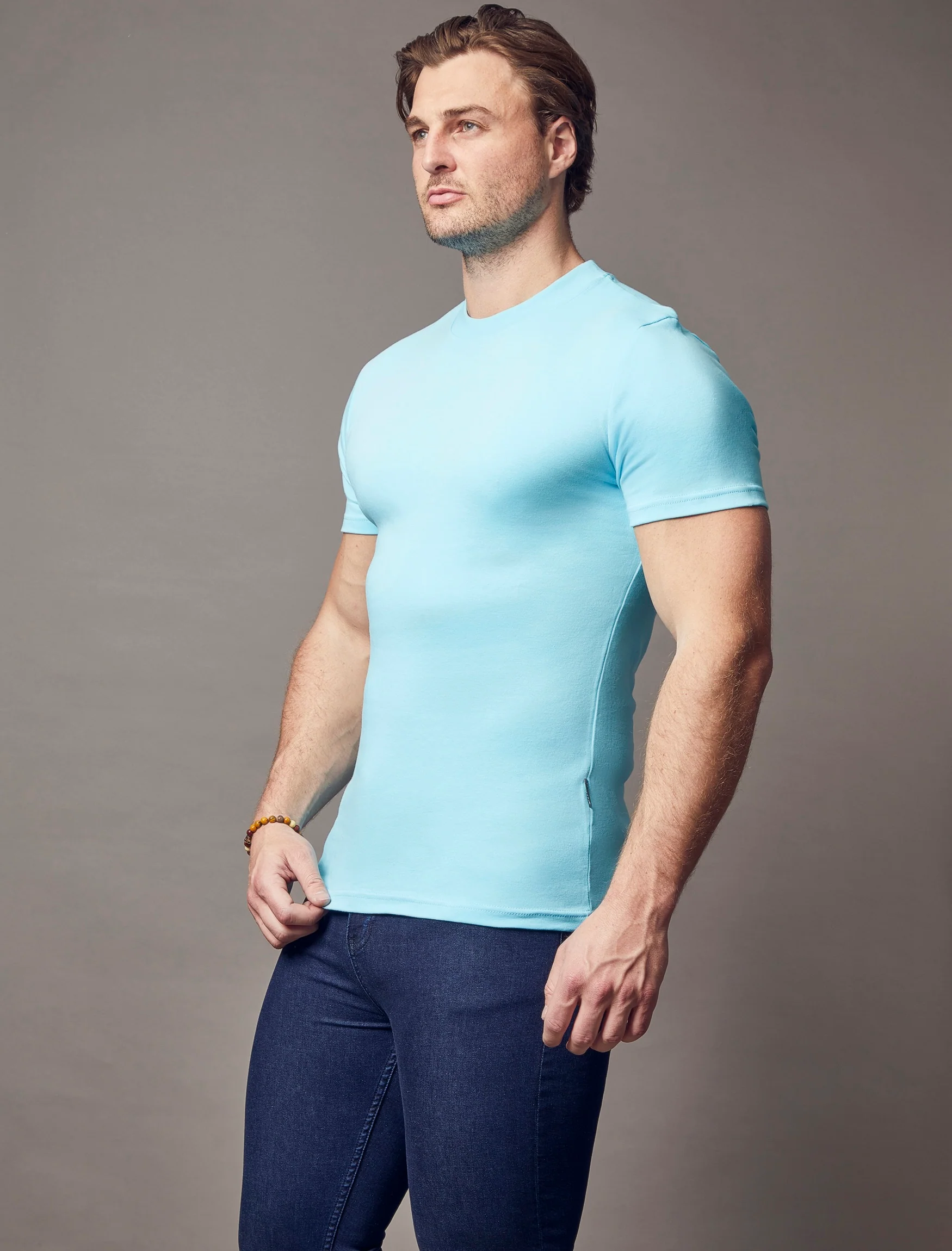 Turquoise Tapered Fit T-Shirt - Image 5