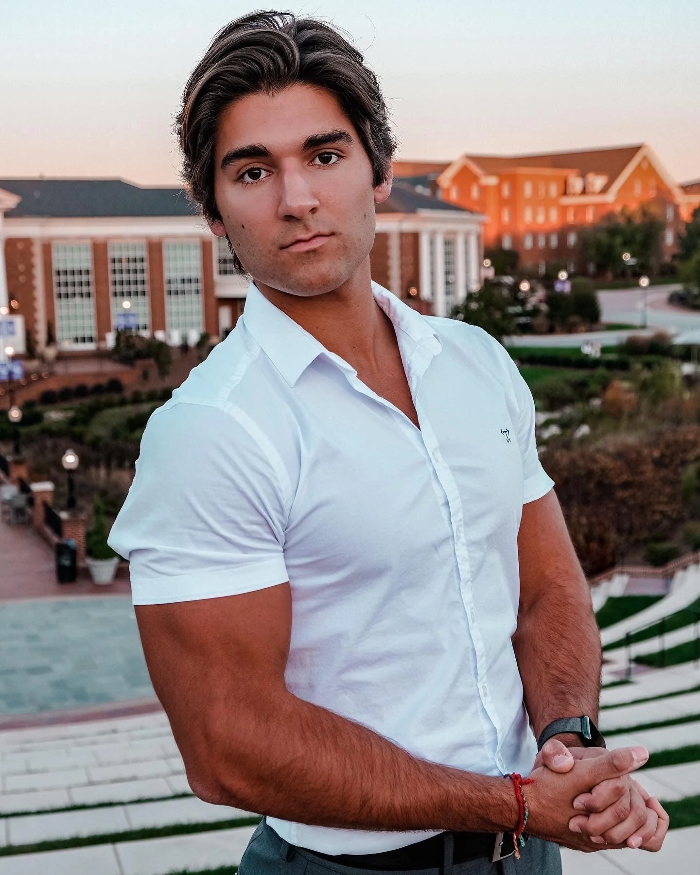 White Short Sleeve Tapered Fit Shirt - Image 8