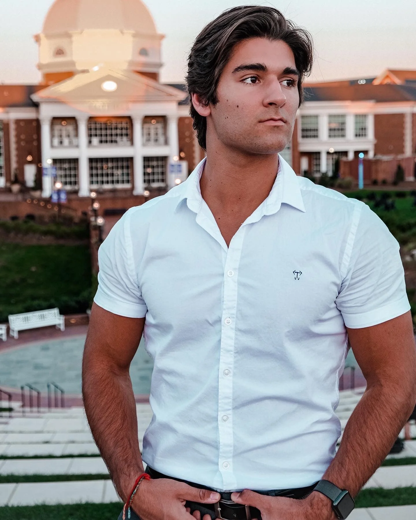 White Short Sleeve Tapered Fit Shirt - Image 9