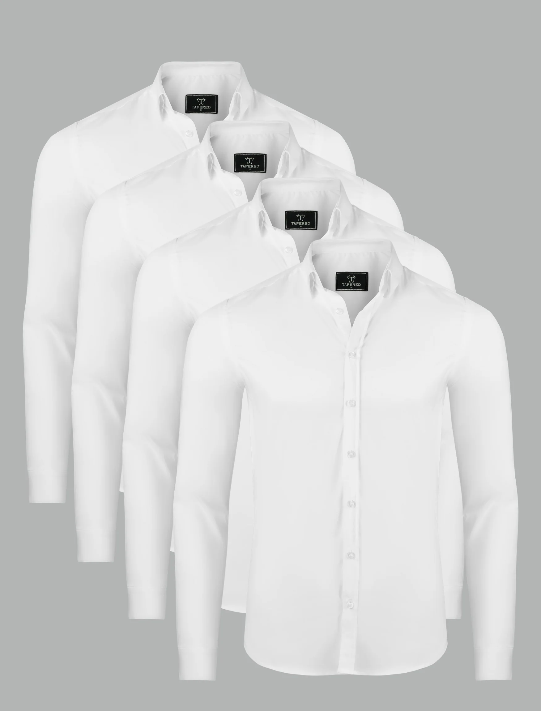 White Tapered Fit Shirt Pack - Image 3