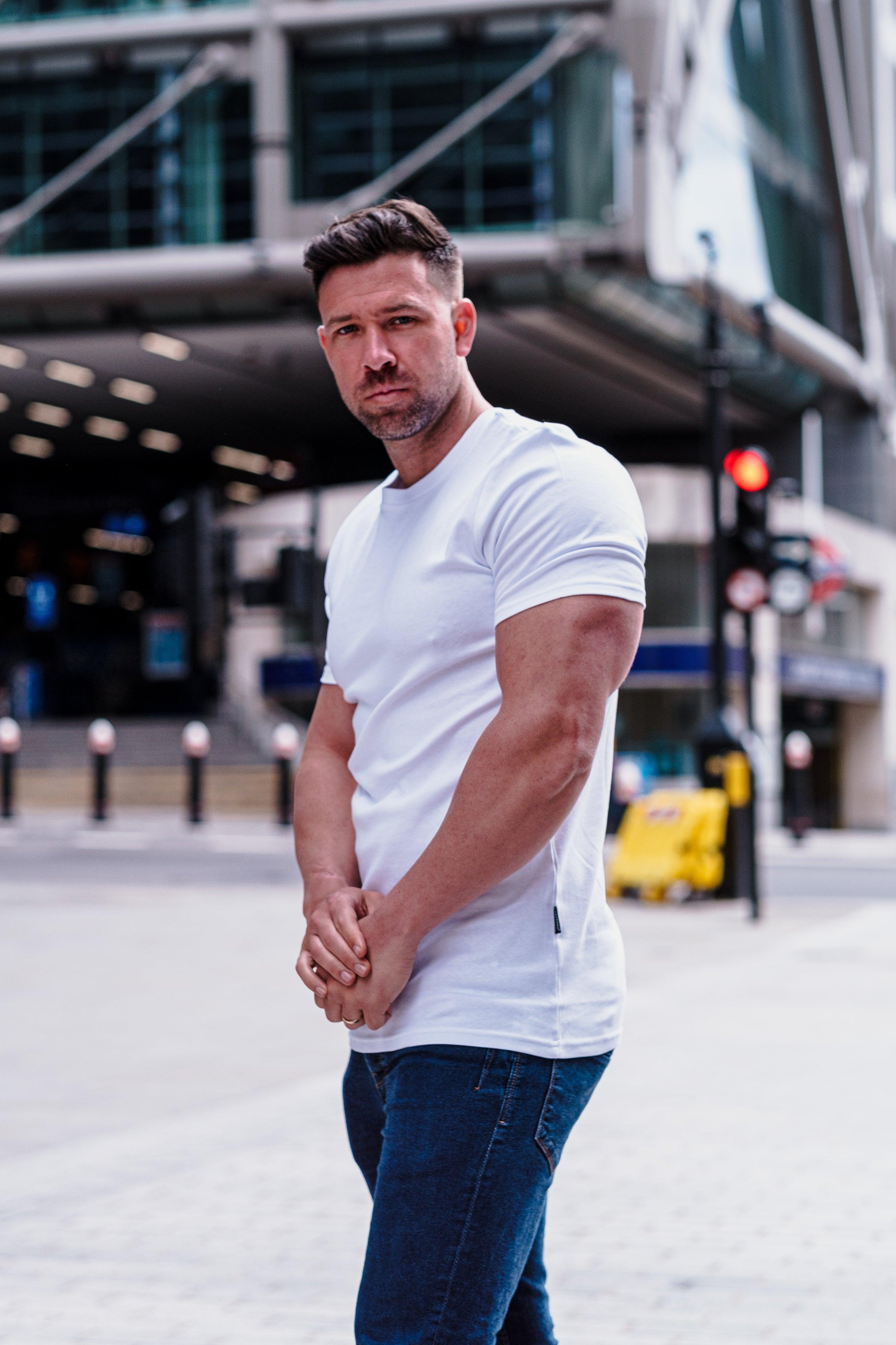 White Tapered Fit T-Shirt - Image 10