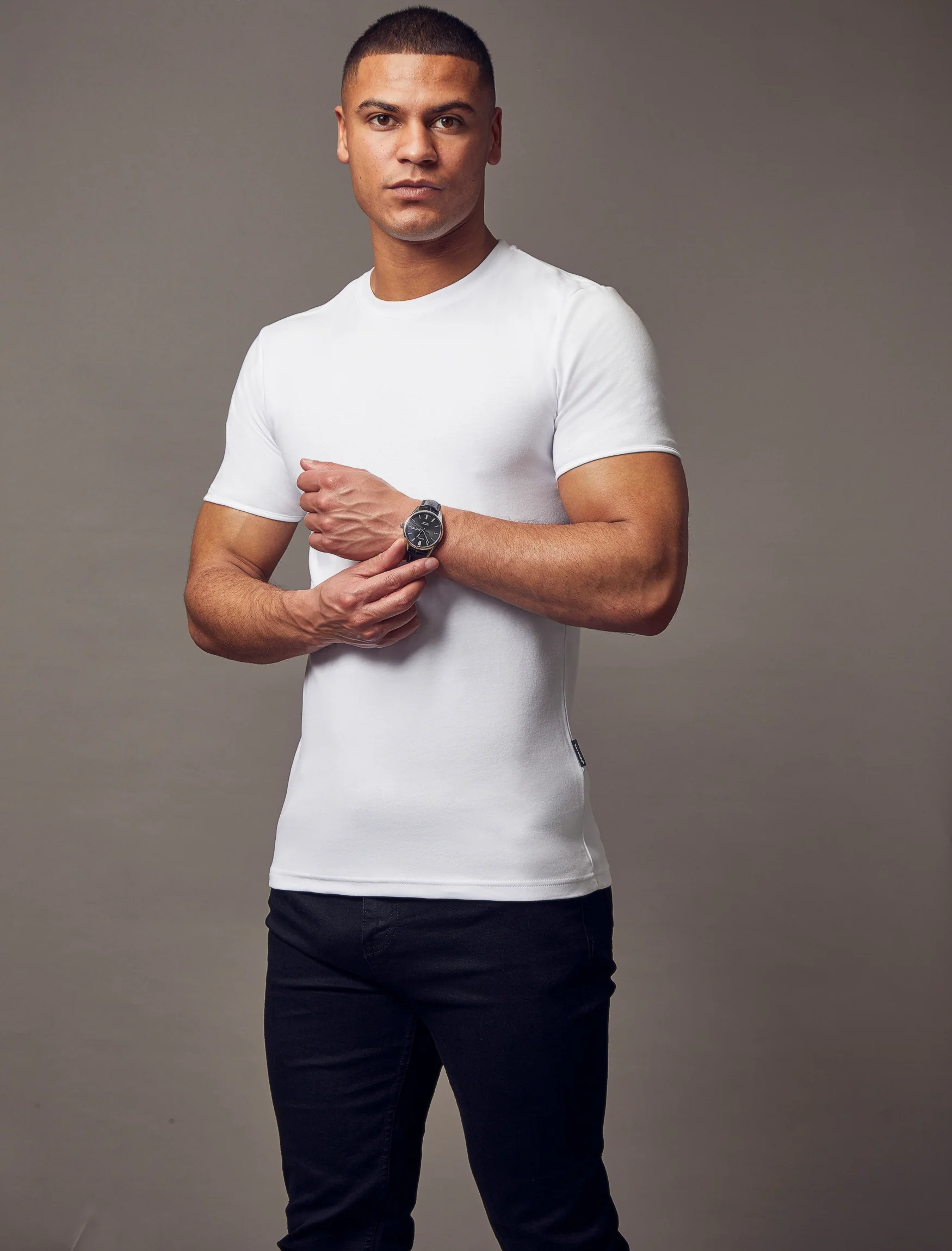 White Tapered Fit T-Shirt - Image 3